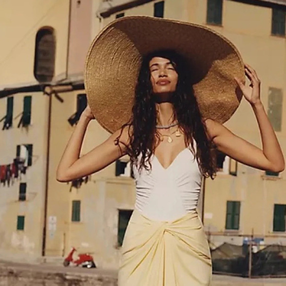 NWT Anthropologie Oversized Floppy Straw Hat San Diego Hat Company main image 8